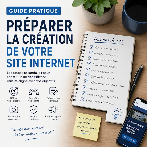 Guide pratique : préparer la création de votre site internet