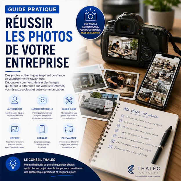 Guide pratique : réussir les photos de votre entreprise