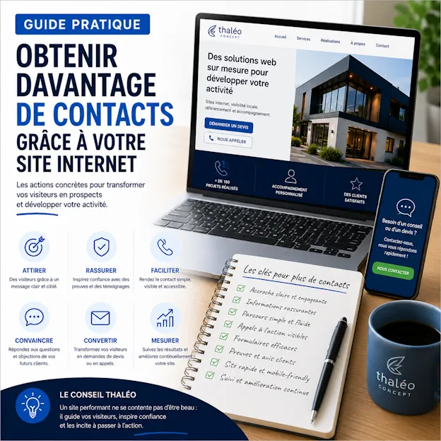 Guide pratique : obtenir davantage de contacts grâce à votre site internet